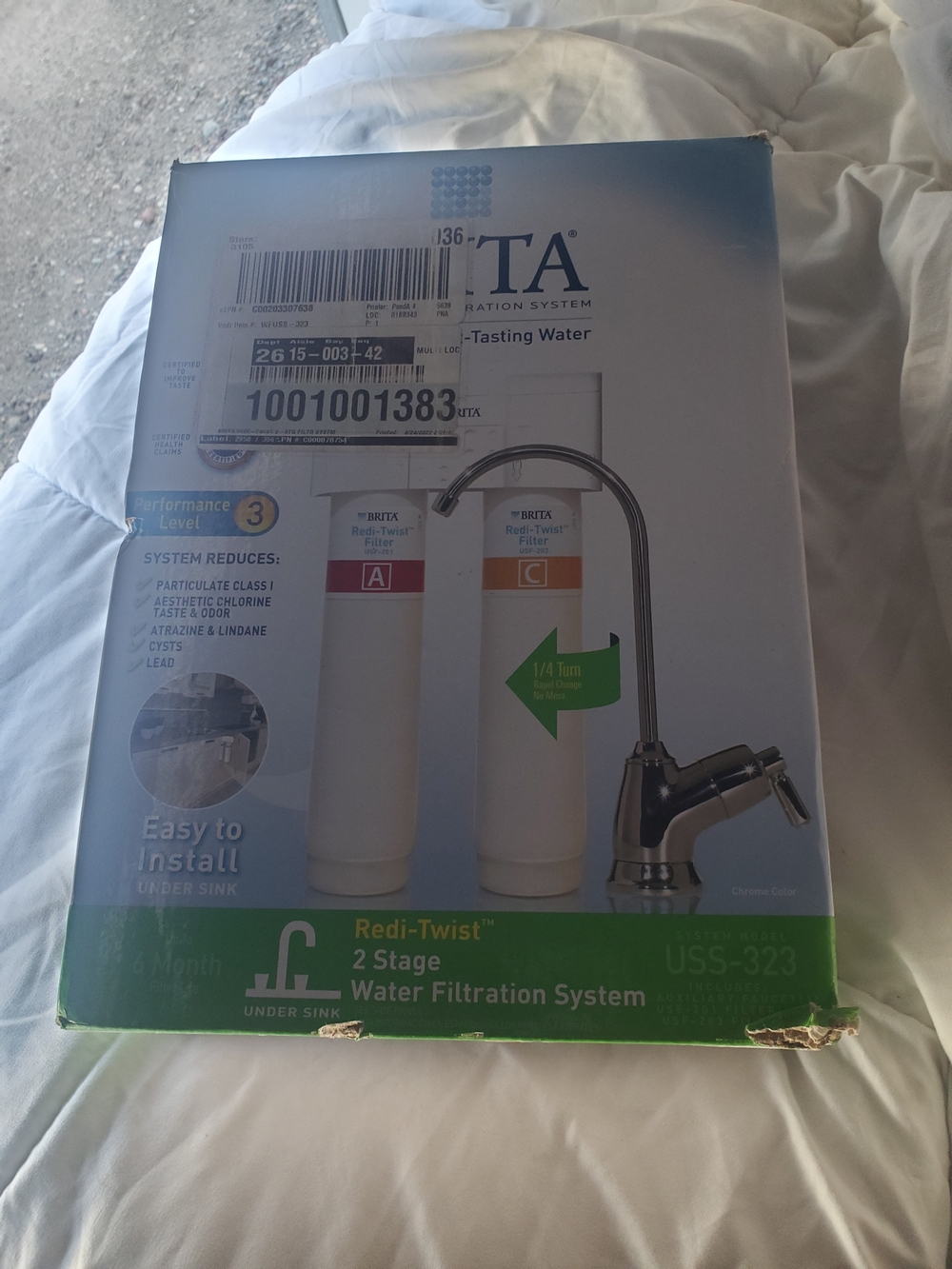 Brita 2-Stage Water Filtration System Box - White & Chrome